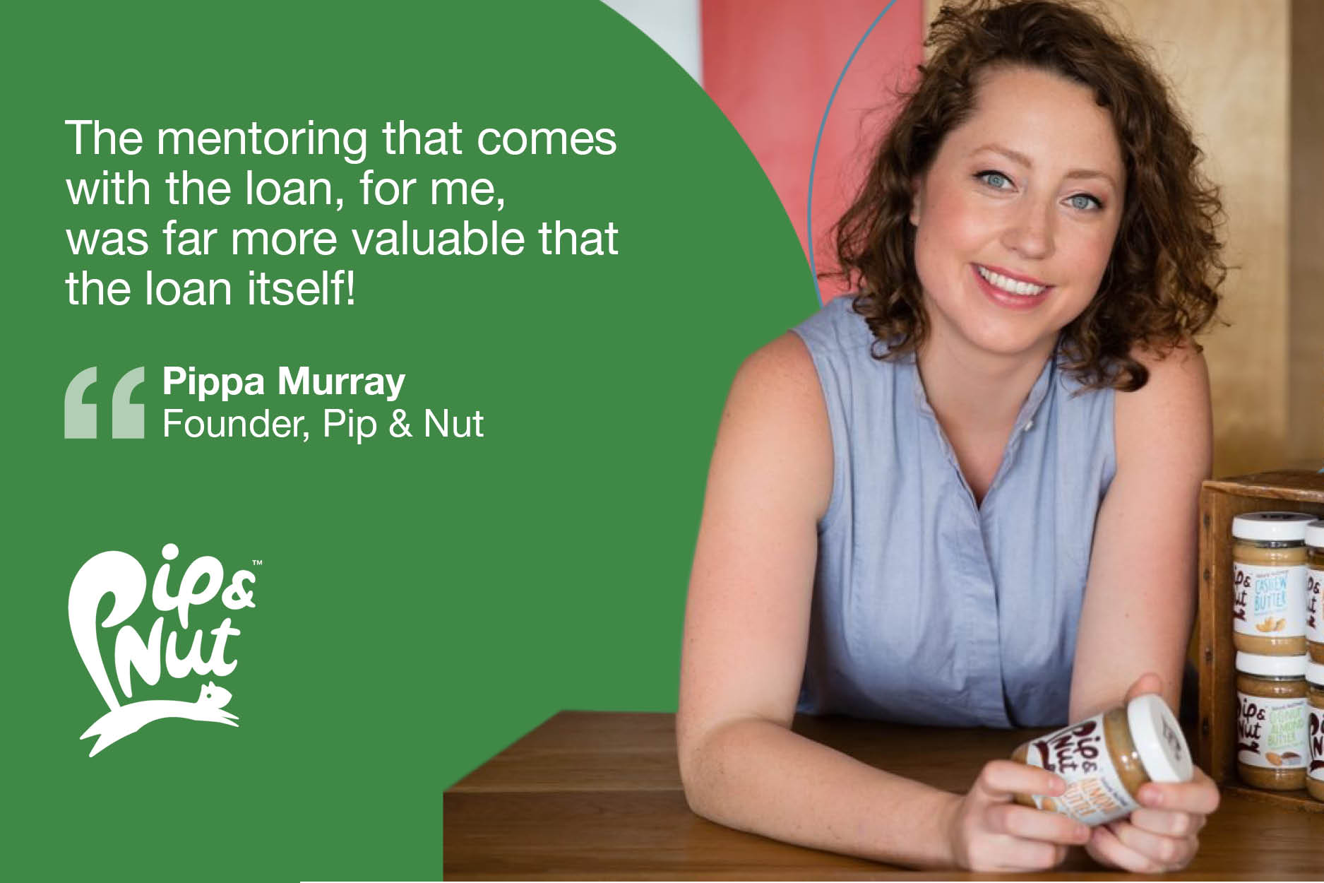 Pippa Murray the founder of Pip & Nut